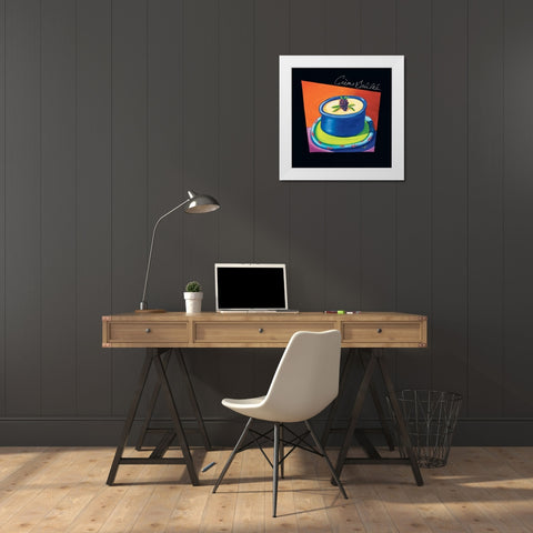 Creme Brulee White Modern Wood Framed Art Print by Naylor, Mary