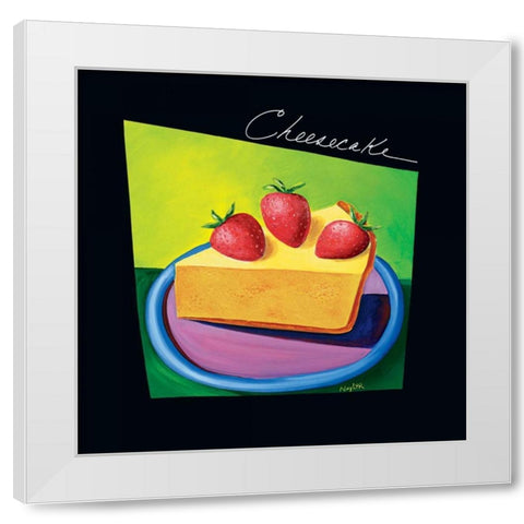 Cheesecake White Modern Wood Framed Art Print by Naylor, Mary