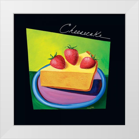 Cheesecake White Modern Wood Framed Art Print by Naylor, Mary