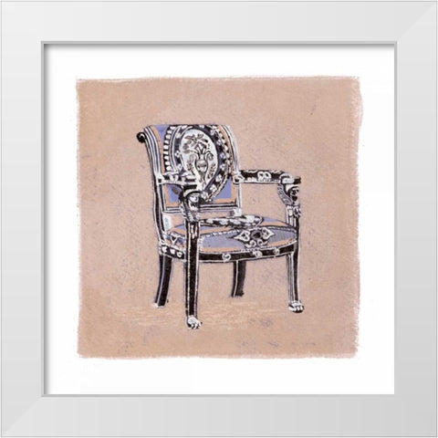 Urn Chair III White Modern Wood Framed Art Print by Nicholas, Debbie