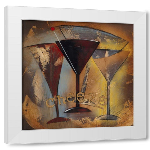 Time for Cocktails II White Modern Wood Framed Art Print by Osborne, Susan