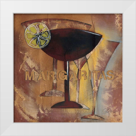 Time for Cocktails III White Modern Wood Framed Art Print by Osborne, Susan