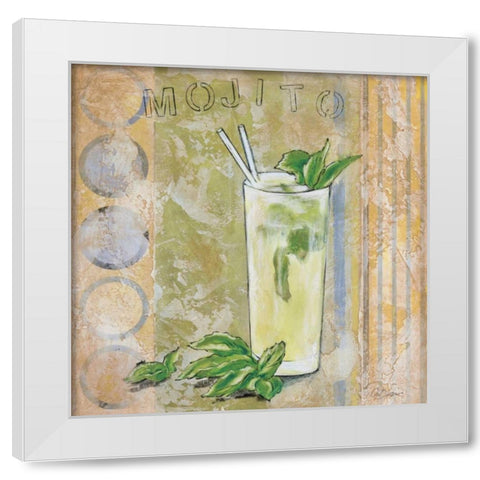 Mojito White Modern Wood Framed Art Print by Osborne, Susan