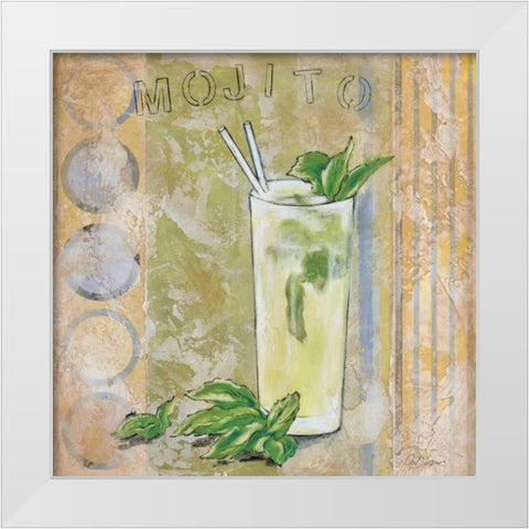 Mojito White Modern Wood Framed Art Print by Osborne, Susan