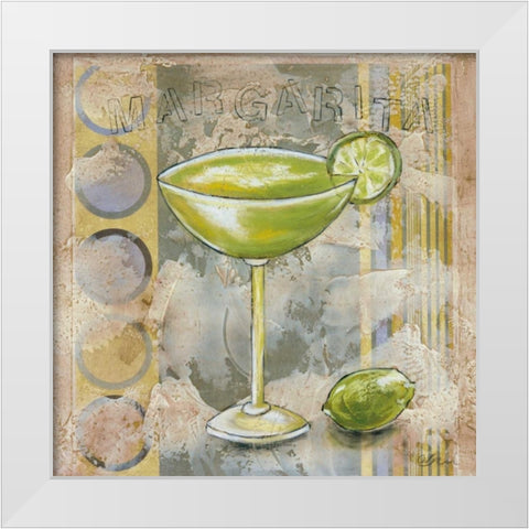 Margarita White Modern Wood Framed Art Print by Osborne, Susan