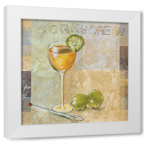 Corkscrew White Modern Wood Framed Art Print by Osborne, Susan