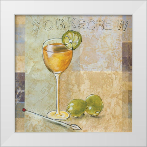 Corkscrew White Modern Wood Framed Art Print by Osborne, Susan