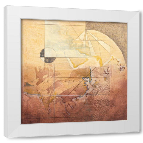 Map Adventures II White Modern Wood Framed Art Print by Osborne, Susan