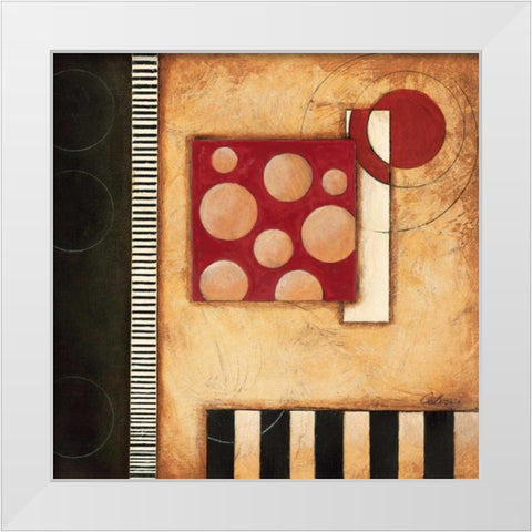 Mosaic I White Modern Wood Framed Art Print by Osborne, Susan