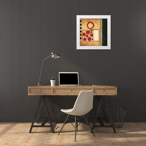 Mosaic II White Modern Wood Framed Art Print by Osborne, Susan