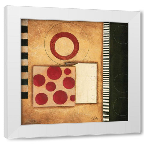 Mosaic II White Modern Wood Framed Art Print by Osborne, Susan