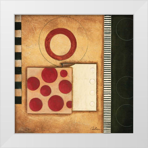 Mosaic II White Modern Wood Framed Art Print by Osborne, Susan