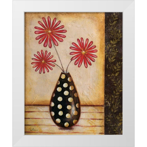 Playful II White Modern Wood Framed Art Print by Osborne, Susan
