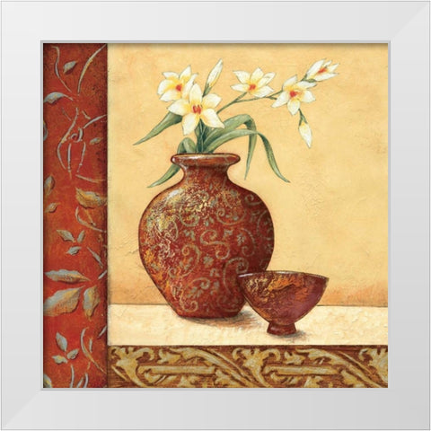 Cinnamon Summer I White Modern Wood Framed Art Print by Osborne, Susan