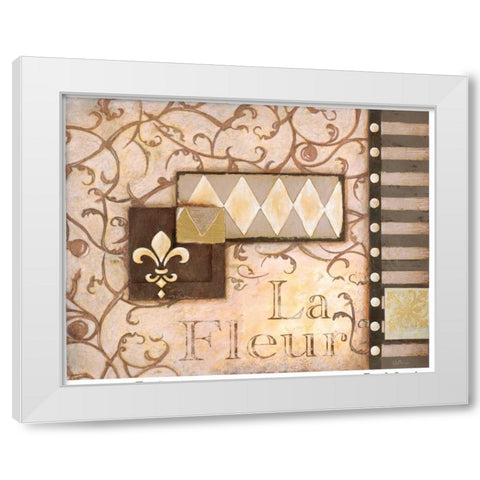 La Fleur White Modern Wood Framed Art Print by Osborne, Susan