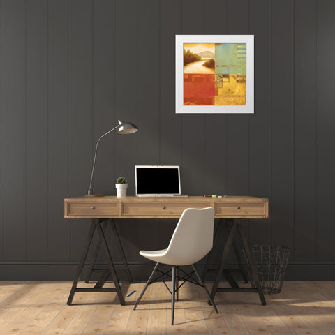 Lakeside Memories I White Modern Wood Framed Art Print by Osborne, Susan