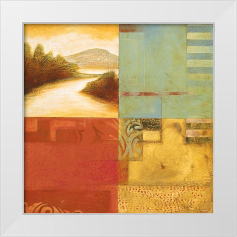 Lakeside Memories I White Modern Wood Framed Art Print by Osborne, Susan