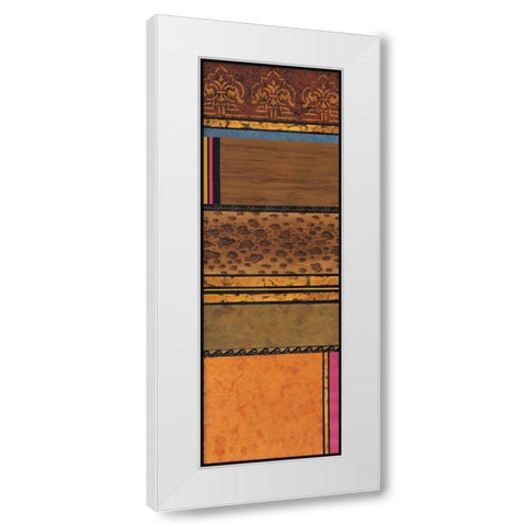 Continental Drift I White Modern Wood Framed Art Print by Palmer, Michael