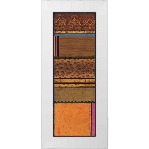 Continental Drift I White Modern Wood Framed Art Print by Palmer, Michael