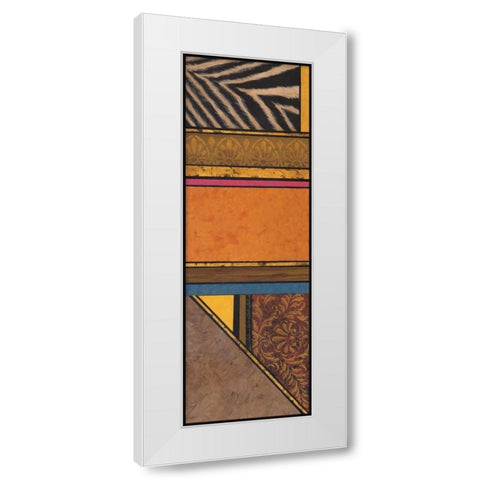 Continental Drift II White Modern Wood Framed Art Print by Palmer, Michael