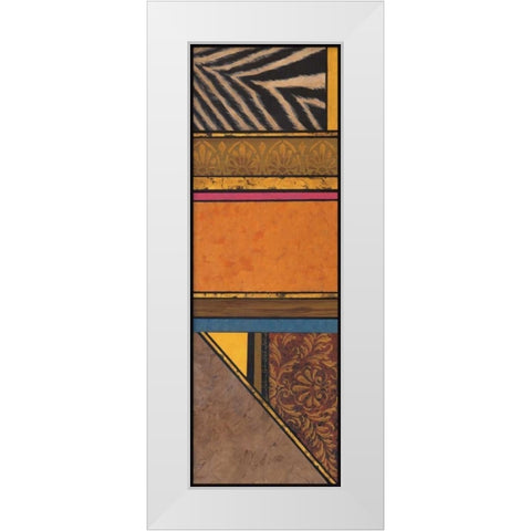 Continental Drift II White Modern Wood Framed Art Print by Palmer, Michael