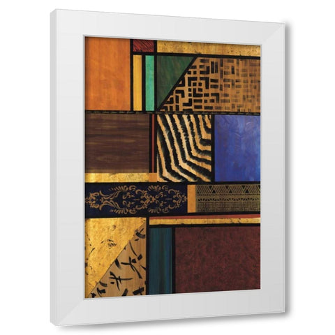 Continental Drift III White Modern Wood Framed Art Print by Palmer, Michael