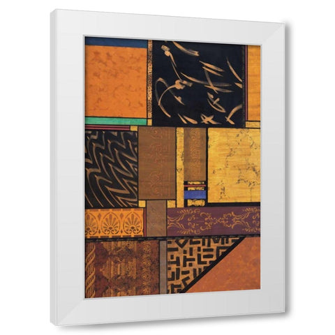 Continental Drift IV White Modern Wood Framed Art Print by Palmer, Michael