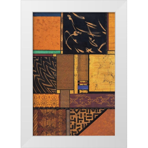 Continental Drift IV White Modern Wood Framed Art Print by Palmer, Michael