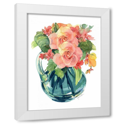 Rose Bouquet II White Modern Wood Framed Art Print by Paton, Julie