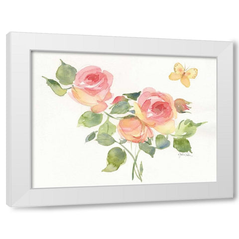 Roses I White Modern Wood Framed Art Print by Paton, Julie