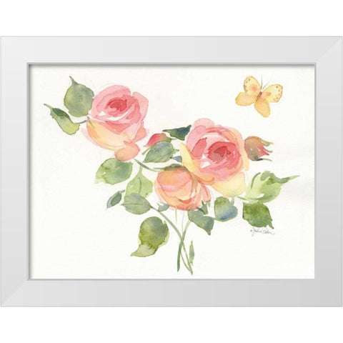 Roses I White Modern Wood Framed Art Print by Paton, Julie