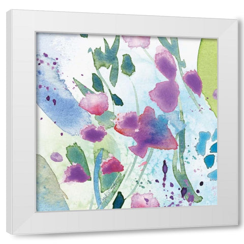 Wildflower Dance I White Modern Wood Framed Art Print by Paton, Julie