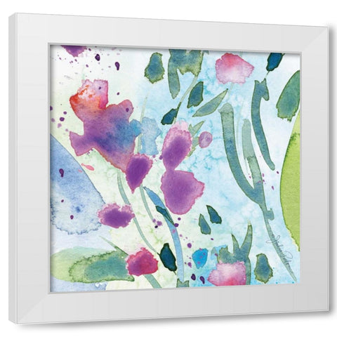 Wildflower Dance II White Modern Wood Framed Art Print by Paton, Julie