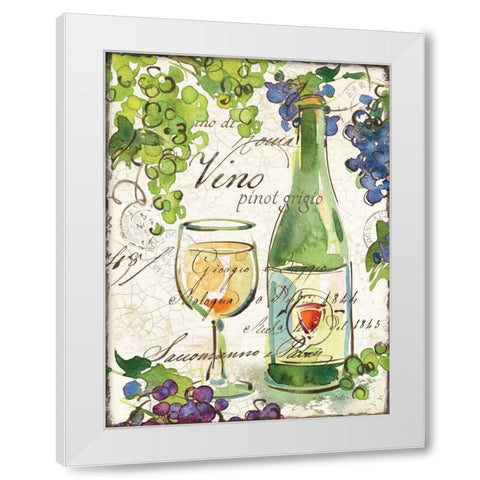 Vin Pinot White Modern Wood Framed Art Print by Paton, Julie