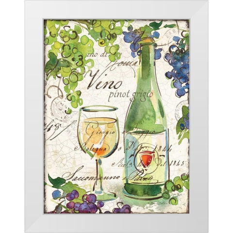 Vin Pinot White Modern Wood Framed Art Print by Paton, Julie