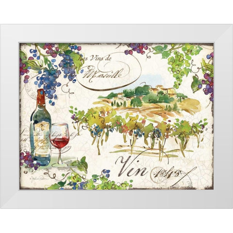 On the Vineyard I White Modern Wood Framed Art Print by Paton, Julie