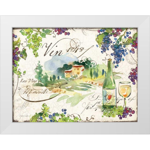 On the Vineyard II White Modern Wood Framed Art Print by Paton, Julie