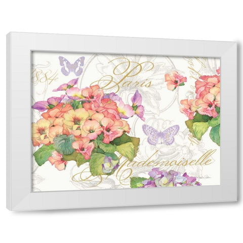 Primrose Mademoiselle White Modern Wood Framed Art Print by Paton, Julie