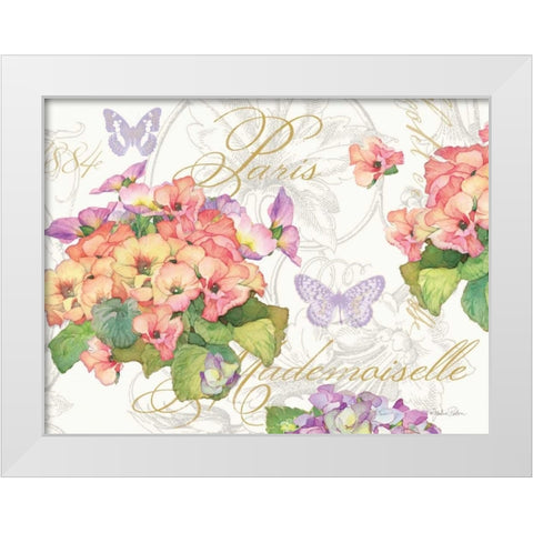 Primrose Mademoiselle White Modern Wood Framed Art Print by Paton, Julie