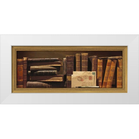 Librairie I White Modern Wood Framed Art Print by Pelletier, Alain