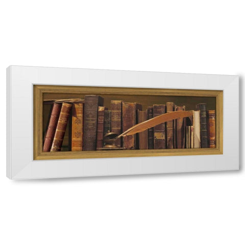 Librairie II White Modern Wood Framed Art Print by Pelletier, Alain