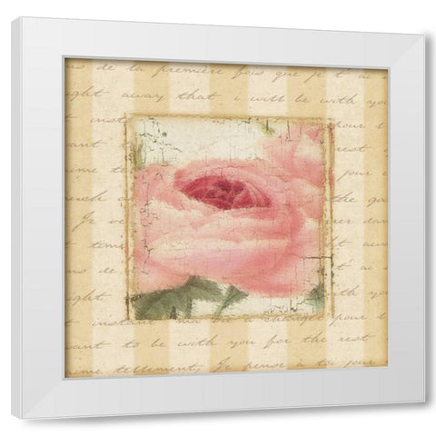 Rose and Romance I White Modern Wood Framed Art Print by Pela Design