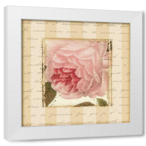 Rose and Romance II White Modern Wood Framed Art Print by Pela Design