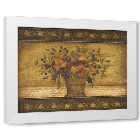 Old World Abundance I White Modern Wood Framed Art Print by Poloson, Kimberly