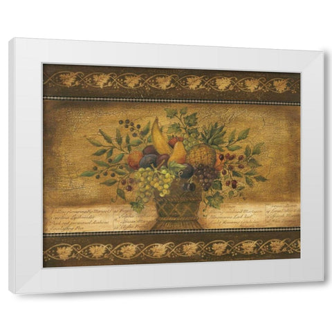 Old World Abundance II White Modern Wood Framed Art Print by Poloson, Kimberly