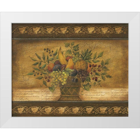 Old World Abundance II White Modern Wood Framed Art Print by Poloson, Kimberly