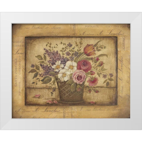 Paris Bouquet I White Modern Wood Framed Art Print by Poloson, Kimberly