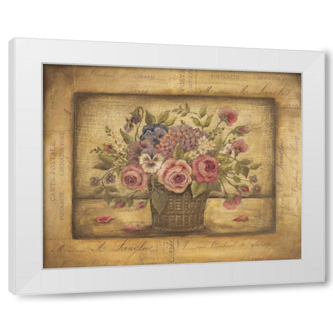 Paris Bouquet II White Modern Wood Framed Art Print by Poloson, Kimberly
