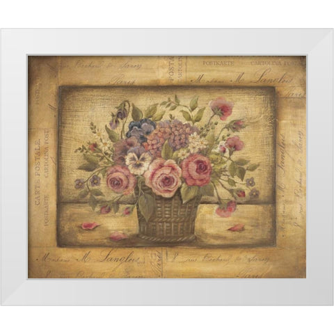 Paris Bouquet II White Modern Wood Framed Art Print by Poloson, Kimberly