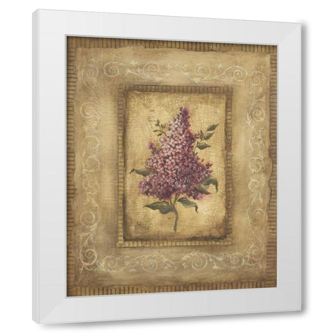 Savin Lilac White Modern Wood Framed Art Print by Poloson, Kimberly